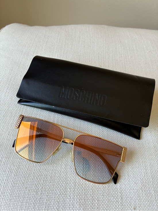 Moschino Accessories - Moschino Gold Geometric Sunglasses | Original Case
